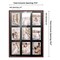 Brown Finish Collage Frame - Black Mat, 20 Frame Sizes to Choose From, UV Acrylic, Wall Hanging Hardware, Vertical or Horizontal Display
